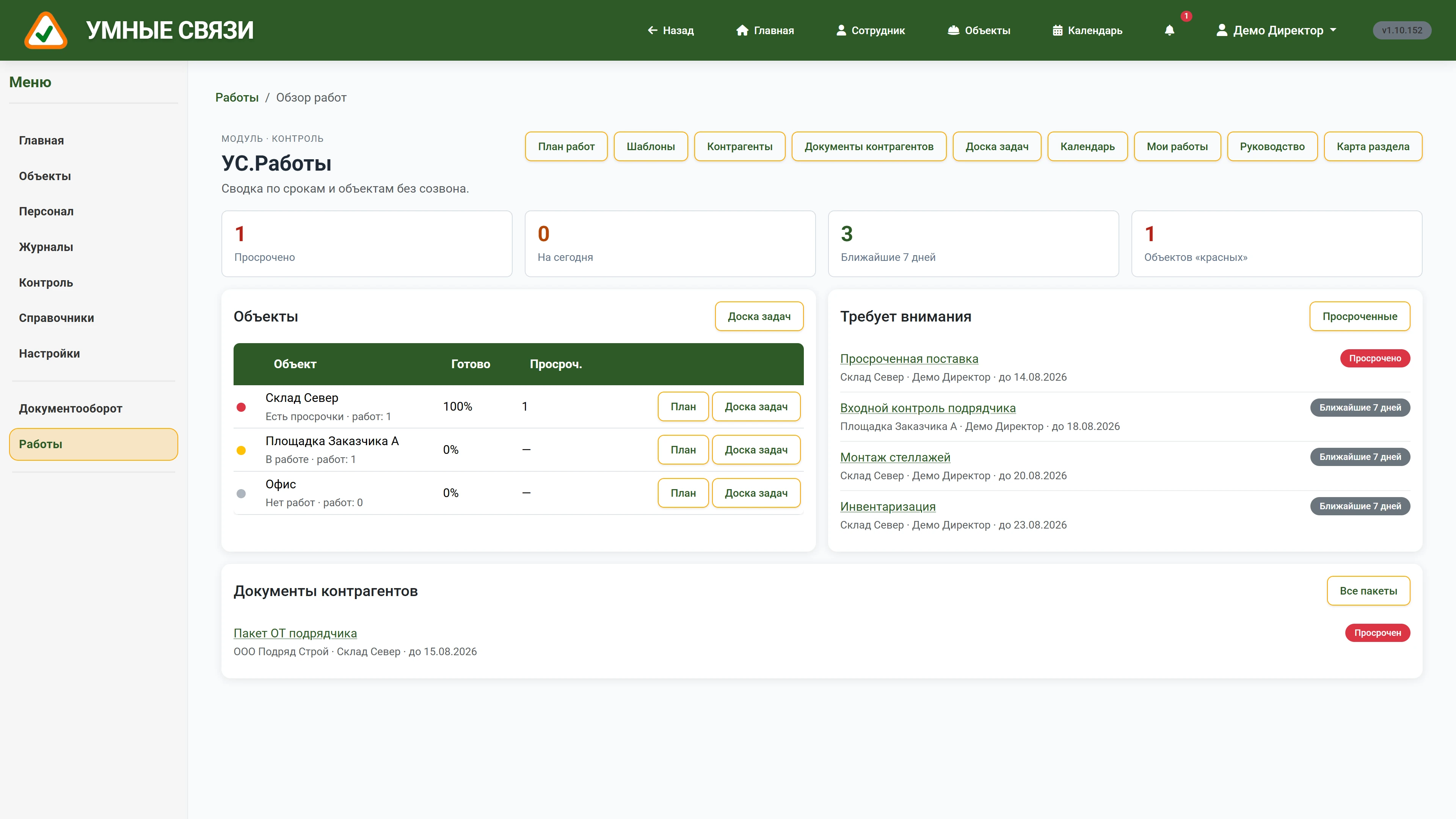 Доска задач Умные Связи.Работы